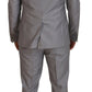 Dolce & Gabbana Elegant Silver Slim Fit Three-Piece Suit