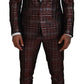 Dolce & Gabbana Bordeaux Fantasy Slim Fit Two-Piece Suit