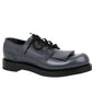 Gucci Men's Fringed Brogue Bluish Gray Leather Lace-up Shoes