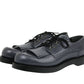 Gucci Men's Fringed Brogue Bluish Gray Leather Lace-up Shoes