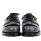 Gucci Men's Fringed Brogue Bluish Gray Leather Lace-up Shoes