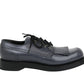 Gucci Men's Fringed Brogue Bluish Gray Leather Lace-up Shoes