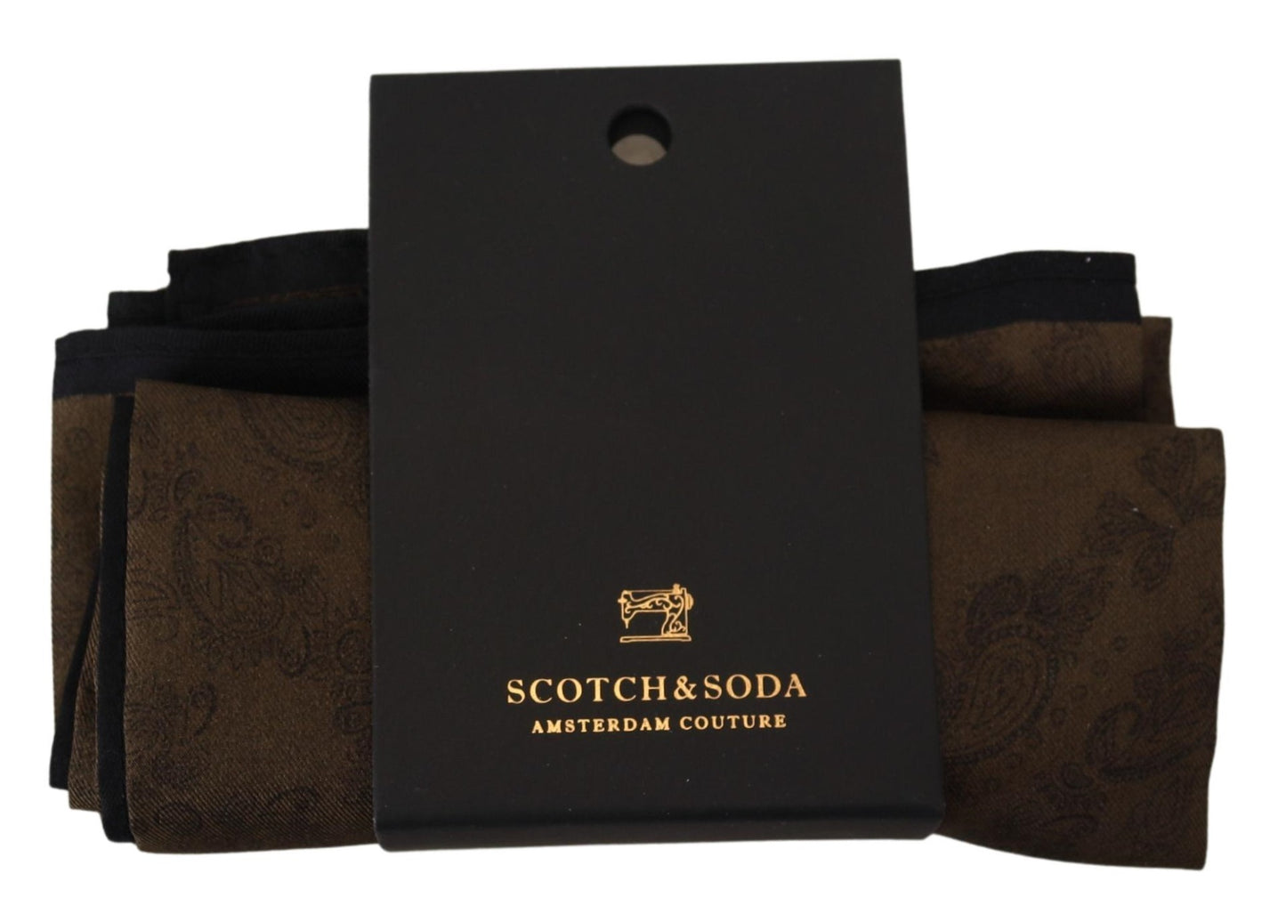 Scotch & Soda Chic Brown Patterned Square Scarf