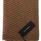Dolce & Gabbana Dark Brown Wrap Shawl Knitted Camel Scarf