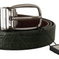 Dolce & Gabbana Elegant Italian Leather Crocodile Belt