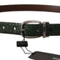 Dolce & Gabbana Elegant Italian Leather Crocodile Belt