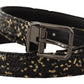 Dolce & Gabbana Elegant Italian Leather Belt with Crown Detail