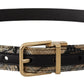 Dolce & Gabbana Multicolored Jacquard Leather Belt