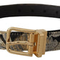 Dolce & Gabbana Multicolored Jacquard Leather Belt