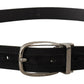 Dolce & Gabbana Elegant Grosgrain Leather Belt with Silver Buckle