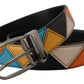 Dolce & Gabbana Elegant Multicolor Leather Belt with Silver Buckle