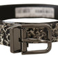 Dolce & Gabbana Elegant Marble Print Leather Belt