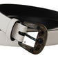 Dolce & Gabbana Elegant White Vitello Leather Belt