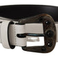 Dolce & Gabbana Elegant White Vitello Leather Belt