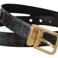 Dolce & Gabbana Elegant Black Vernice Leather Belt