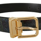 Dolce & Gabbana Elegant Black Vernice Leather Belt