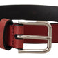 Dolce & Gabbana Elegant Maroon Italian Leather Belt