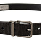 Dolce & Gabbana Elegant Black Leather Belt with Silver Buckle