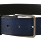 Dolce & Gabbana Elegant Italian Leather Belt in Blue