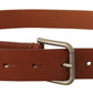 Dolce & Gabbana Elegant Leather Belt with Metal Buckle