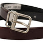 Dolce & Gabbana Elegant Dark Brown Patent Leather Belt