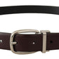 Dolce & Gabbana Elegant Leather Belt with Silver Metal Buckle