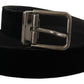 Dolce & Gabbana Elegant Black Leather Belt with Square Buckle