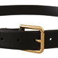 Dolce & Gabbana Elegant Leather Belt with Metal Buckle