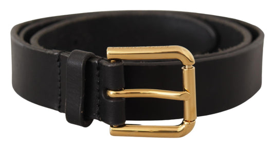 Dolce & Gabbana Elegant Leather Belt with Metal Buckle