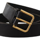 Dolce & Gabbana Elegant Leather Belt with Metal Buckle