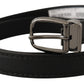 Dolce & Gabbana Elegant Black Leather Belt with Metal Buckle