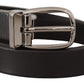 Dolce & Gabbana Elegant Black Leather Dress Belt