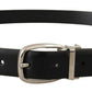 Dolce & Gabbana Elegant Black Leather Belt with Metal Buckle