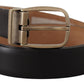 Dolce & Gabbana Elegant Black Leather Belt with Metal Buckle