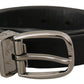 Dolce & Gabbana Elegant Black Leather Designer Belt