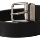 Dolce & Gabbana Elegant Black Leather Belt with Metal Buckle