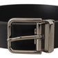 Dolce & Gabbana Elegant Black Leather Belt with Metal Buckle