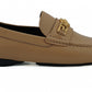 Versace Exquisite Medusa Gold-Tone Leather Loafers