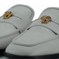 Versace Elegant White Leather Flat Slides