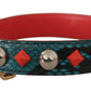 Dolce & Gabbana Green Crystals Leather Bag Shoulder Strap