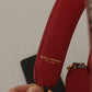 Dolce & Gabbana Brown Python Leather Studded Shoulder Strap