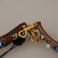 Dolce & Gabbana Brown Python Leather Studded Shoulder Strap