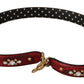 Dolce & Gabbana Red Python Leather Crystals Reversible Shoulder Strap