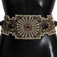 Dolce & Gabbana Multicolor Silk Sartoria Belt with Gold Buckle