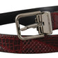 Dolce & Gabbana Elegant Red Exotic Leather Belt