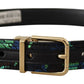 Dolce & Gabbana Elegant Multicolor Leather Belt with Gold Buckle