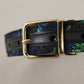 Dolce & Gabbana Elegant Multicolor Leather Belt with Gold Buckle