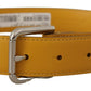 Dolce & Gabbana Elegant Leather Belt in Sunshine Yellow