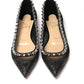 Christian Louboutin Black Silver Flat Point Toe Shoe