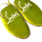 Christian Louboutin Bourgeon Lime Navy Coolito Flat Shoes